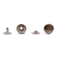 Кнопка №54 (S-образная) 12,5 мм металл (уп.~1440шт) NEW STAR (черный никель)