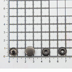 Кнопка №61 мини (O-образная) 12,5мм цв.металл (уп.~72шт) NEW STAR