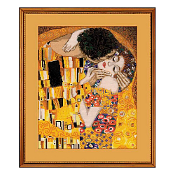 Наборы для вышивания крестом 1170 Набор для вышивания Риолис 'Поцелуй', по мотивам картины Г.Климта', 30*35 см