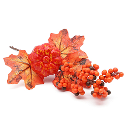 XY22-742 Ветка кленовая с ягодами и тыквой, 28см