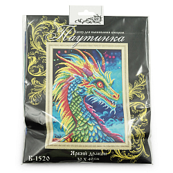 Б1520 Набор для вышивания бисером 'Яркий дракон' 30*40 см