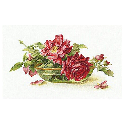 М525 Набор для вышивания RТО 'Розы в пиале', 27х17 см
