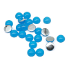 Полубусины пластиковые, 'желейные', полупрозрачные в цвете, 8мм, 25шт/упак, Astra&Craft J4 синий
