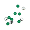 Полубусины пластиковые, 'желейные', полупрозрачные в цвете, 8мм, 25шт/упак, Astra&Craft J6 темно-зеленый