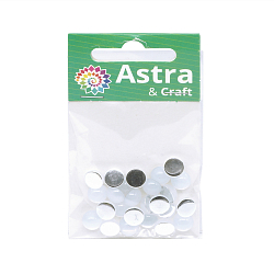 Полубусины пластиковые, 'желейные', полупрозрачные в цвете, 8мм, 25шт/упак, Astra&Craft