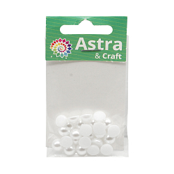 Полубусины пластиковые, 'желейные', полупрозрачные в цвете, 8мм, 25шт/упак, Astra&Craft