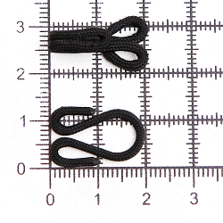 540502 Крючки и петли в текстильной оплетке для меховой одежды, черные, упак./2 компл., Hobby&Pro