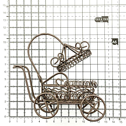 KB2301 Металлическая коляска, корич. 11*6,5*10,5см Astra&Craft