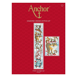 PIO0001 Набор для вышивания Anchor 'Кошки' 27,5x125 см