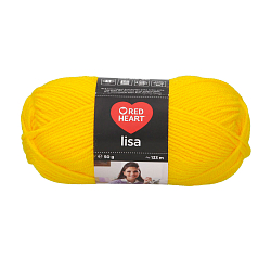 Пряжа Red Heart 'Lisa' 50гр 133м (100% акрил) (00184 желтый)