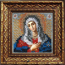 068ПМИ Набор для вышивания бисером 'Вышивальная мозаика' Икона 'Богородица Умиление', 6,5*6,5 см