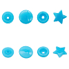 Кнопка фигурная 'Звезда' 12,5/10мм пластик (уп.~100шт) NEW STAR 189 аква