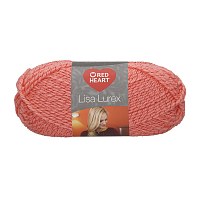 Пряжа Red Heart 'Lisa Lurex' 50гр 133м (97% акрил, 3% полиэстер) (00016 коралловый)