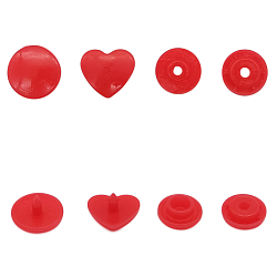 Кнопка фигурная 'Сердце' 12,5/10мм пластик (уп.~1000шт) NEW STAR (162 красный)