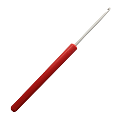 46202 Крючок вязальный с пластиковой ручкой 2,50мм*14см, алюм. PONY
