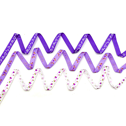 Набор декоративных лент с принтом 10 мм (3 упак по 3м), Сиреневое ассорти