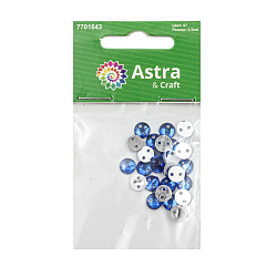 Стразы пришивные, акриловые, 6,5мм, 25шт/упак (круглые) Astra&Craft