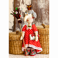 ПЛДК-1466 Набор для создания текстильной игрушки серия Домовёнок и компания 'Модная Баба Яга'