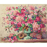 Leti980 Набор для вышивания LetiStitch 'Букет розовых цветов' 44*36,5см