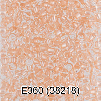 (38218) Бисер прозрачный с перламутр. цвет.центром 10/0, круг.отв., 50г, Preciosa