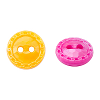 Пуговицы пластиковые 'Цветное ассорти', диаметр 11,5 мм, 6 цветов, набор 52 шт