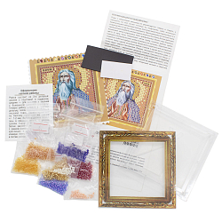 129ПМИ Набор для вышивания бисером 'Вышивальная мозаика' Икона 'Святой Пророк Илья', 6,5*6,5 см