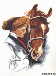 С478Н Набор для вышивания 'РС-Студия' 'Девушка с лошадью', 27*36 см