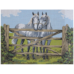 10253-CDA Канва с рисунком Collection D'Art 'Пара лошадей' 40*50 см