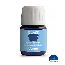 DA0700030 Краска акриловая для стекла Glass, 30мл, Darwi (236 синий)