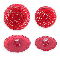 Пуговицы декоративные 'Розочки', круглые, 2 размера 22 мм и 28 мм, 9 шт