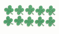67101321 Фигурки из фетра 'Листья клевера', 10шт, 3,5см, цвет: зеленый, Glorex