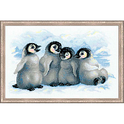 1323 Набор для вышивания Riolis 'Забавные пингвины', 40*25 см
