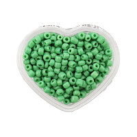 Бисер, (стекло), 11/0, 8 (+/-0,5) гр, цвет 47 св.зеленый/непрозрачный, Astra&Craft