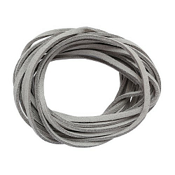 25381 Шнур серый из искусственной замши 3*1,5мм-3м