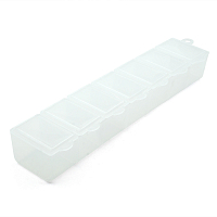 К-35 Коробка для швейных мелочей пластмас. 15,3*3,4*2,4см., прозрачная
