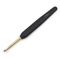 30805 Крючок для вязания с эргономичной ручкой BasixAluminum 4мм, алюминий, золото/черный, KnitPro