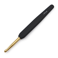 30807 Крючок для вязания с эргономичной ручкой BasixAluminum 5мм, алюминий, золото/черный, KnitPro