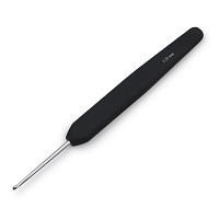 30812 Крючок для вязания с эргономичной ручкой BasixAluminum 2,5мм, алюминий, серебр/черный, KnitPro