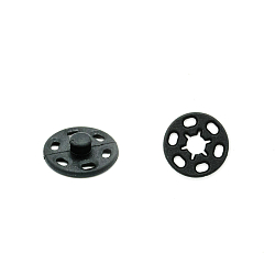 Кнопки установочные трикотажные Hobby&Pro 512201 Кнопки пластиковые, 15 мм, 6 комплектов, черный Hobby&Pro