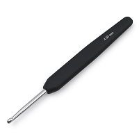 30815 Крючок для вязания с эргономичной ручкой BasixAluminum 4мм, алюминий, серебро/черный, KnitPro