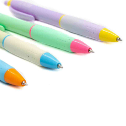 DV-6250 Ручка авт. син. корпус цветной с цветным резиновым держателем