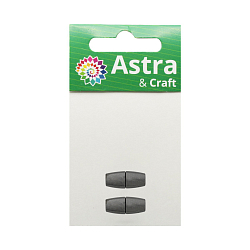 4AR360 Замок магнитный для круглого шнура 4*17мм, 2шт/упак, Astra&Craft
