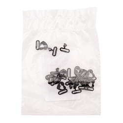 ГНУ14599 Пряжка-застежка для белья 'Сердце' 8мм металл/эмаль, черный