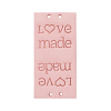 Кожаная бирка с тиснением 'Love Made' 1,9*3,8см, уп.4шт розовый