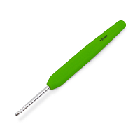 30907 Крючок для вязания с эргономичной ручкой Waves 3,5мм, алюминий, серебро/магнолия, KnitPro