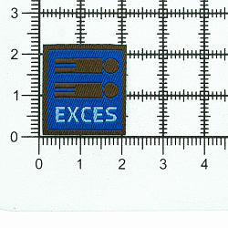 926074 Термоаппликация 'Лейбл EXCES' цв. синий/черный, 2шт, Prym