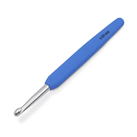 30913 Крючок для вязания с эргономичной ручкой Waves 6мм, алюминий, серебро/колокольчик, KnitPro