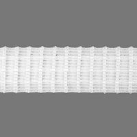 С01/50 Тесьма шторная 1/2 'Параллельная складка' (3 шнура) для велькро 50мм*50м, белый