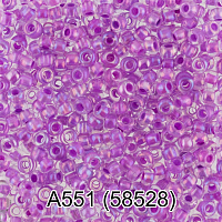 (58528) Бисер прозрачный с цв.центром 10/0, круг.отв., 50г, Preciosa