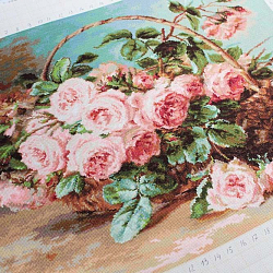 B547 Набор для вышивания 'Корзина с розами' 42,5*34см, Luca-S
